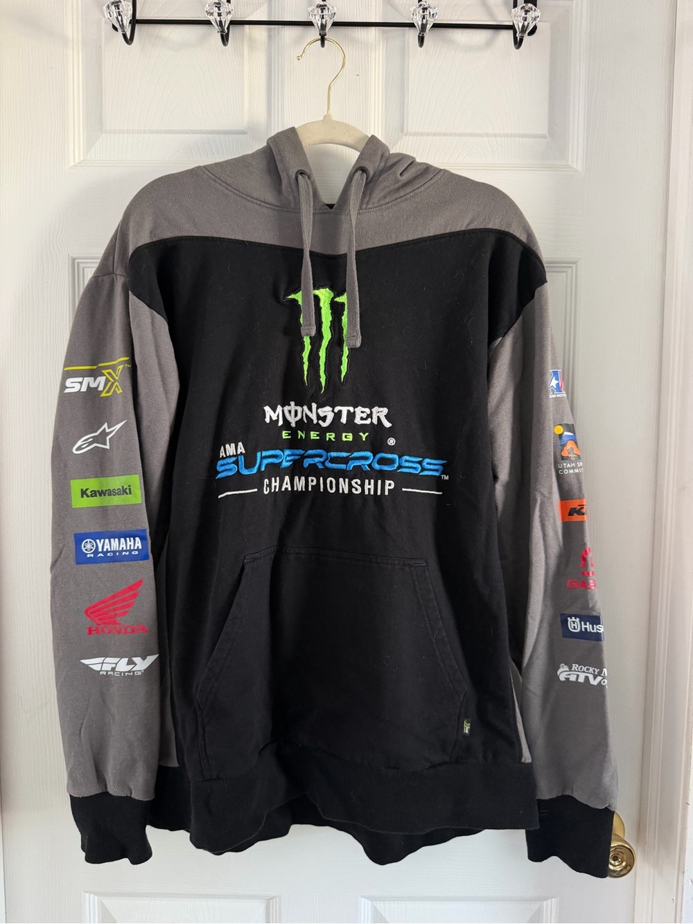 Men’s Black & Gray Supercross Pullover Hoodie